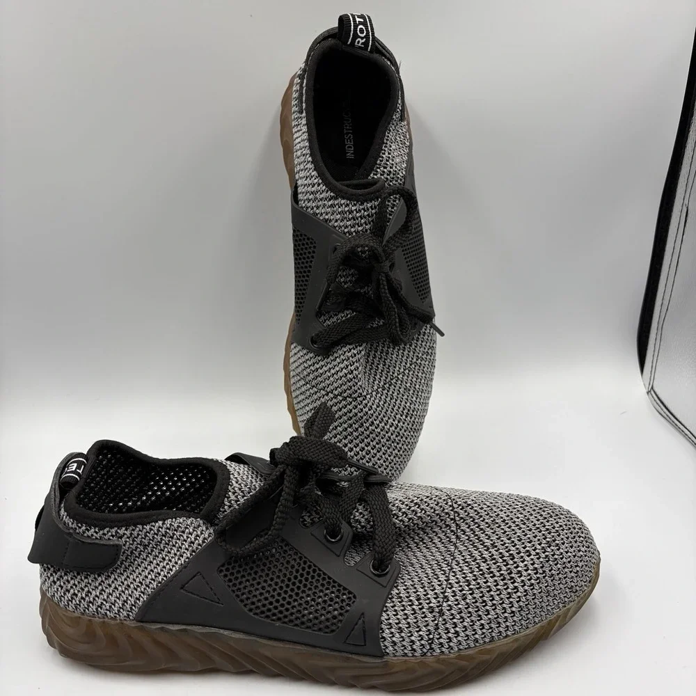 Indestructible Ryder Safety Steel Toe Mens Shoes Size 12-13 US 46 EU Grey Euc